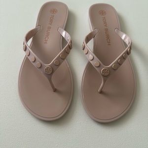 Tory Burch Studded Jelly Flip Flops